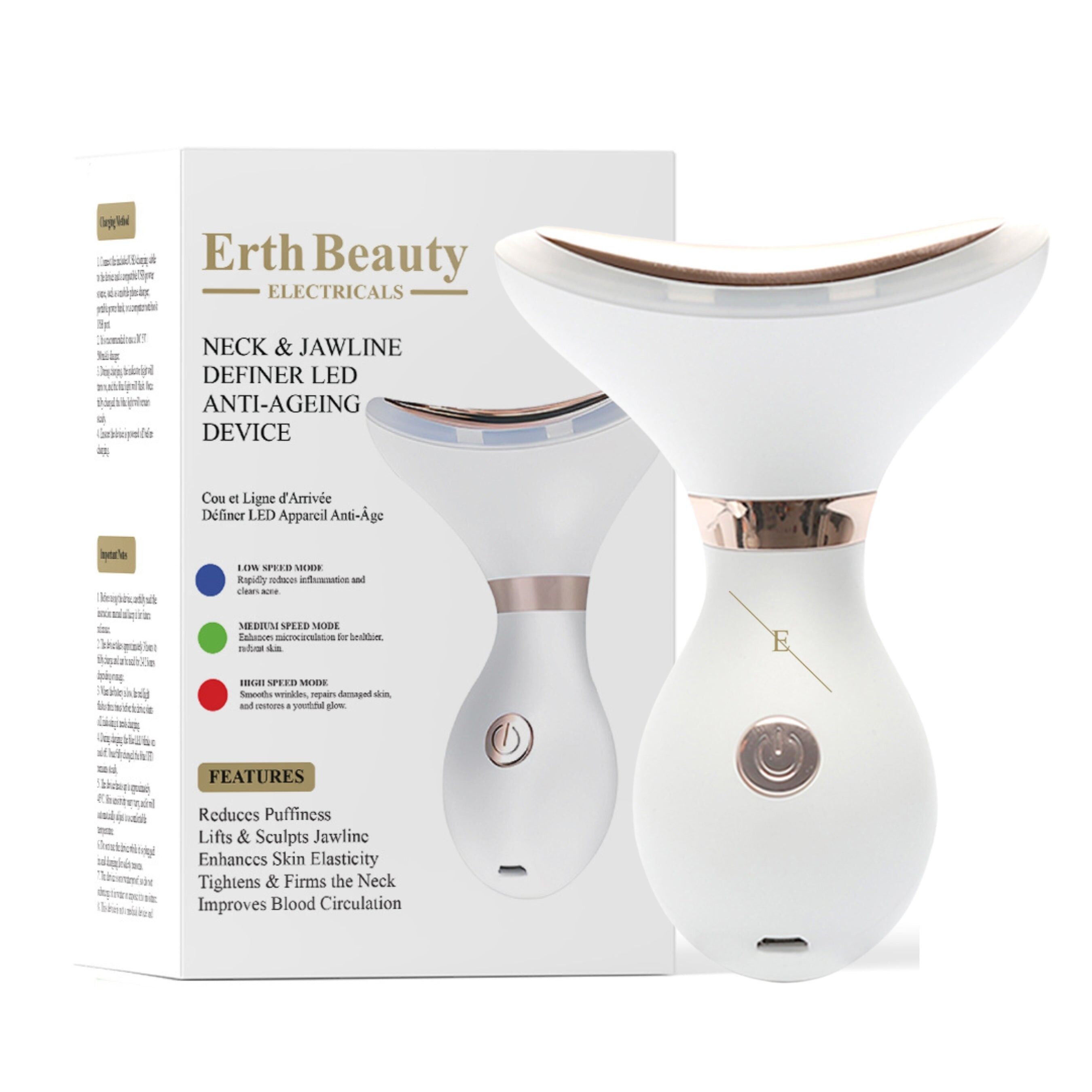 SYSTÈME ANTI-ÂGE À LED POUR DÉFINIR LE COU ET LA MÂCHOIRE