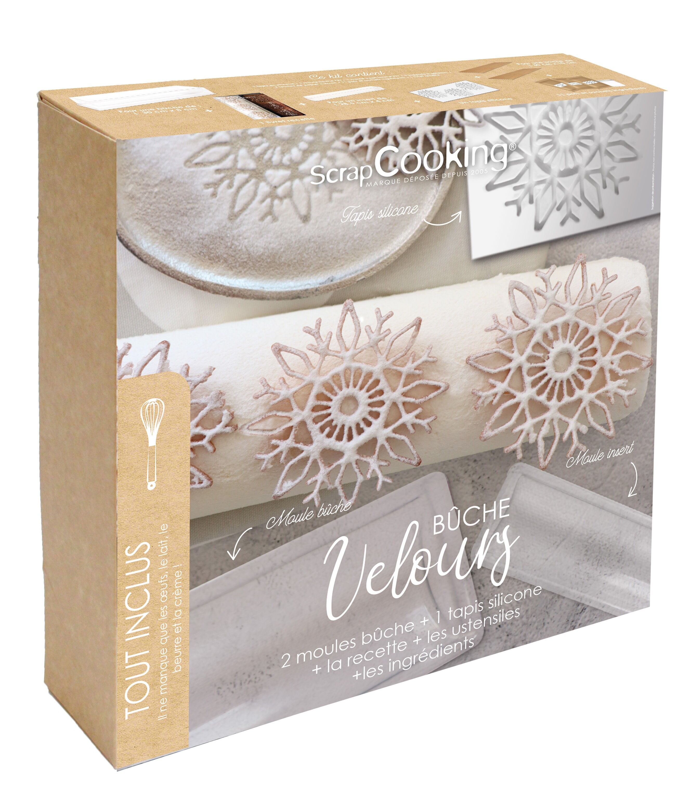 Coffret bûche velours 3 chocolats