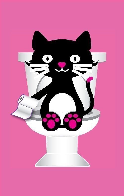 Eponge de menage pm36-chat wc rose