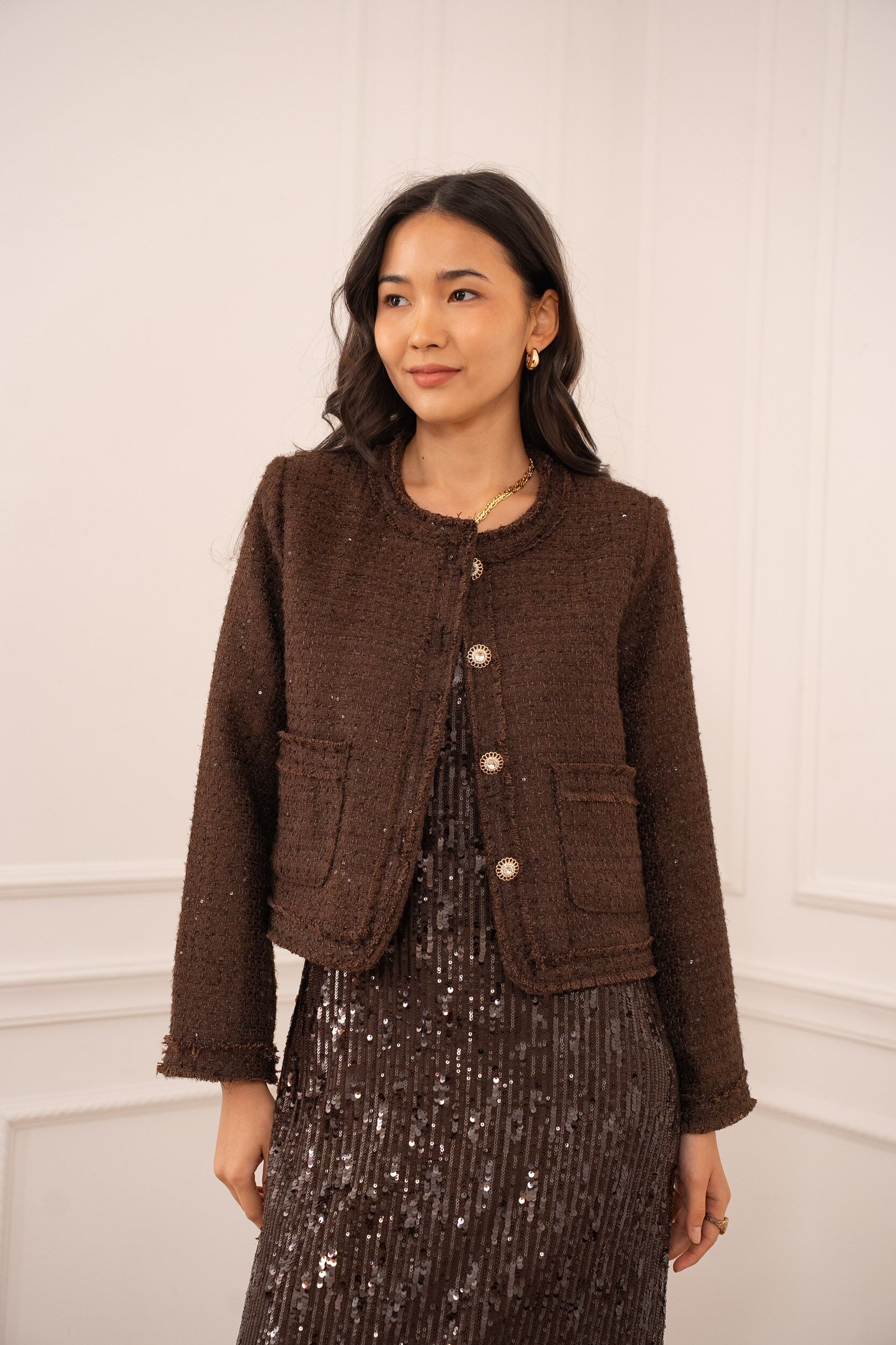 Veste Lola en tweed & nœuds - CK08510