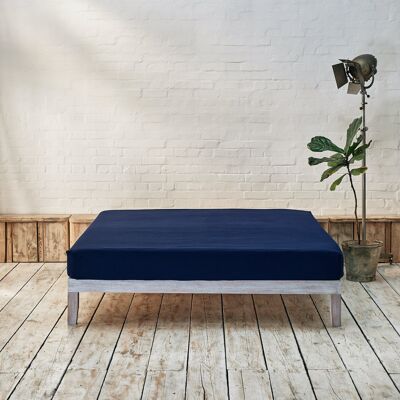 Navy Flat Sheet - King | 275 x 275 cm - Crisp & Fresh Cotton Percale