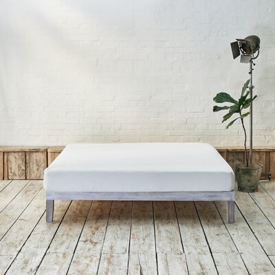 White Flat Sheet - King | 275 x 275 cm - Soft & Snug Washed Cotton