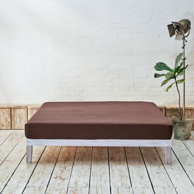 Acorn Brown Flat Sheet - Double | 230 x 275 cm