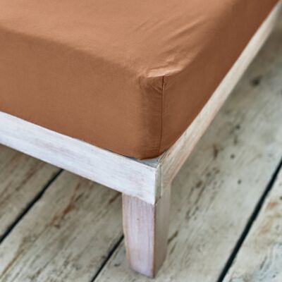 Caramel Brown Fitted Sheet - King | 150 x 200 cm