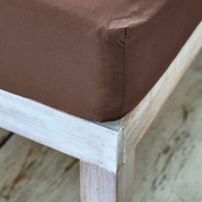Acorn Brown Fitted Sheet - Double | 135 x 190 cm