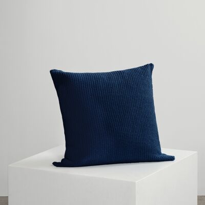Navy Waffle Cushions - 2 x Scatter Cushions