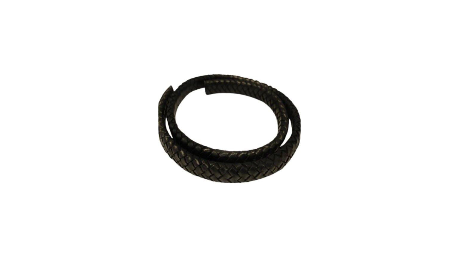 Ovale Regaliz-Flechtkordeln – 10 mm – Olivschwarz