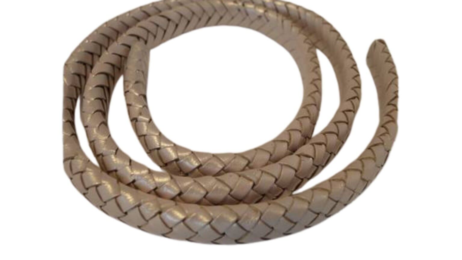 Ovale Regaliz-Flechtkordeln – 10 mm – Metallic-Lachs