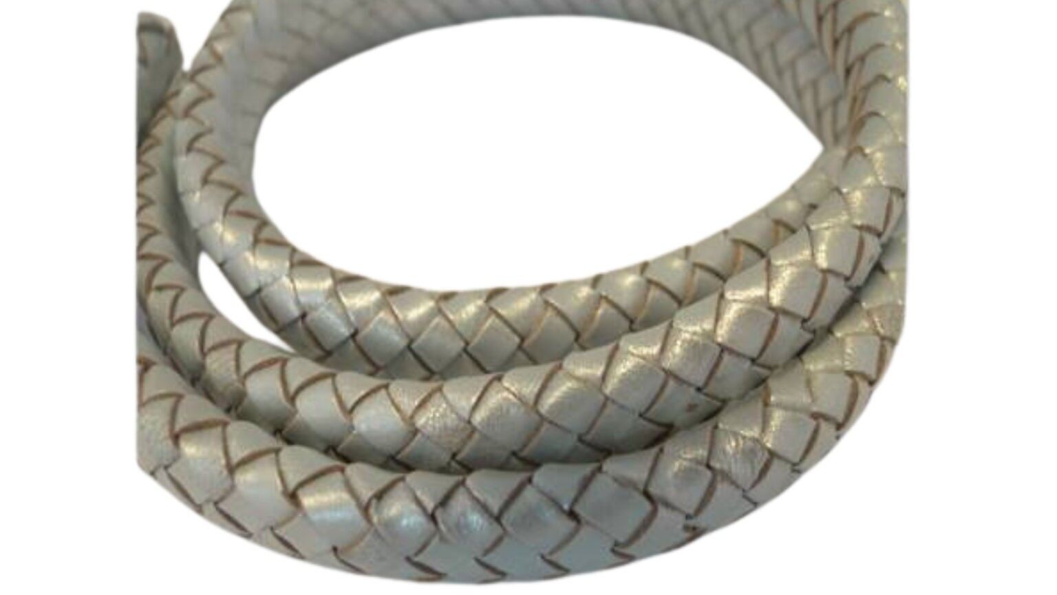 Ovale Regaliz-Flechtkordeln -10mm-Metallic Baby Blue