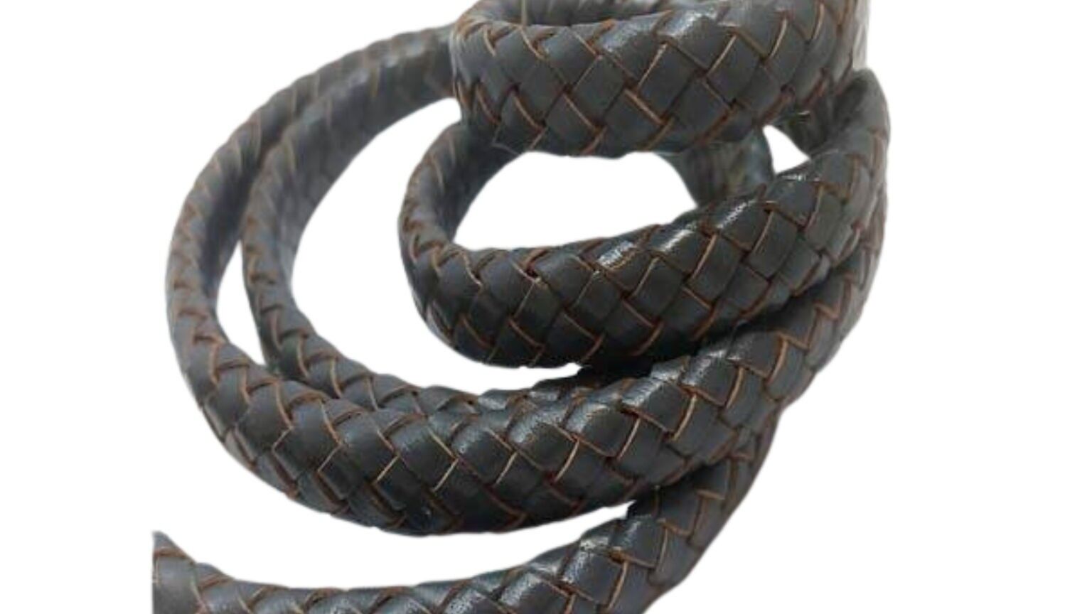 Ovale Regaliz-Flechtkordeln - SE Dunkelgrau