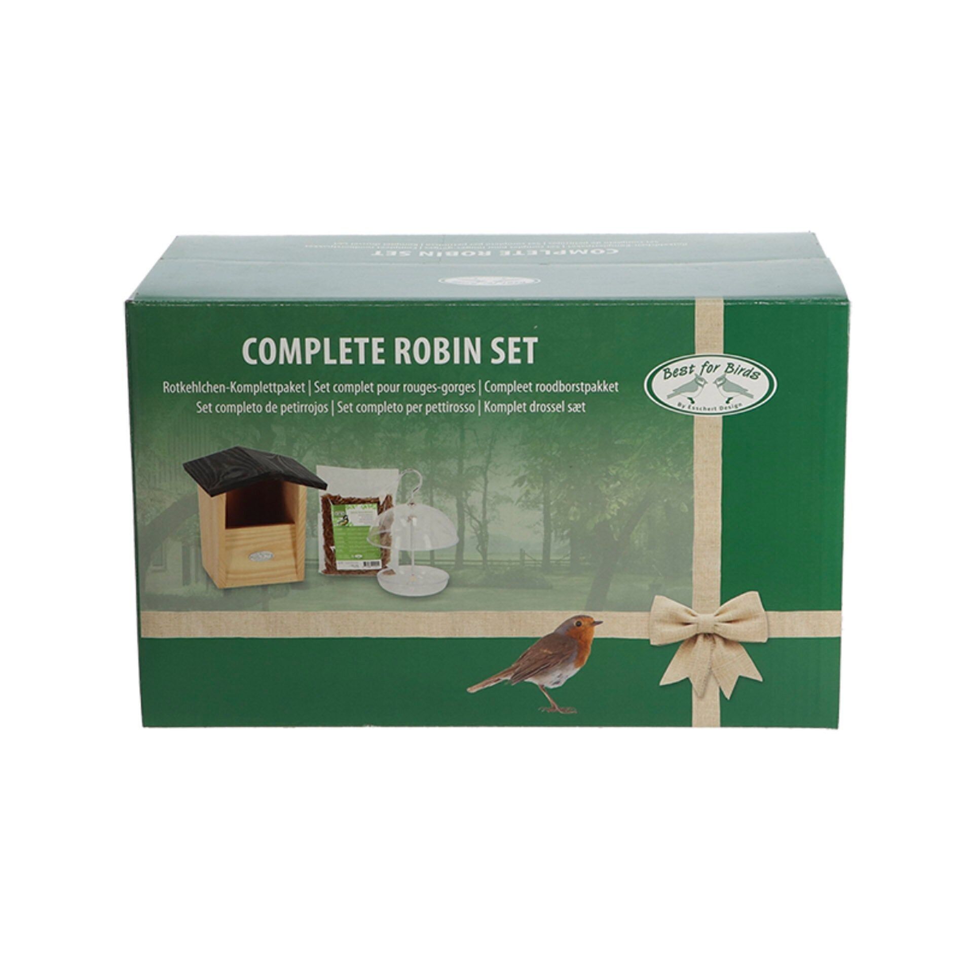 Robin Package - Birdhouse and Bird Food - Garden Accessories
