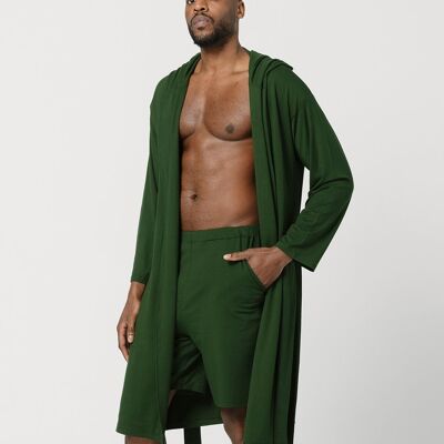 Dark Green Hooded Robe