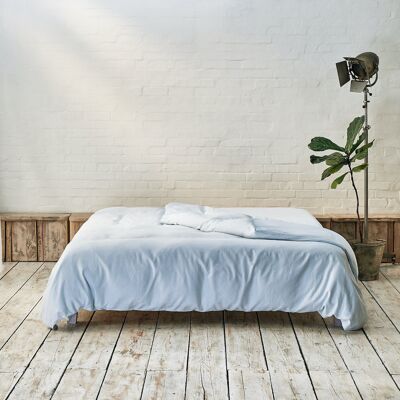 Ice Blue Duvet Cover - Double | 200 x 200cm - Crisp & Fresh Cotton Percale