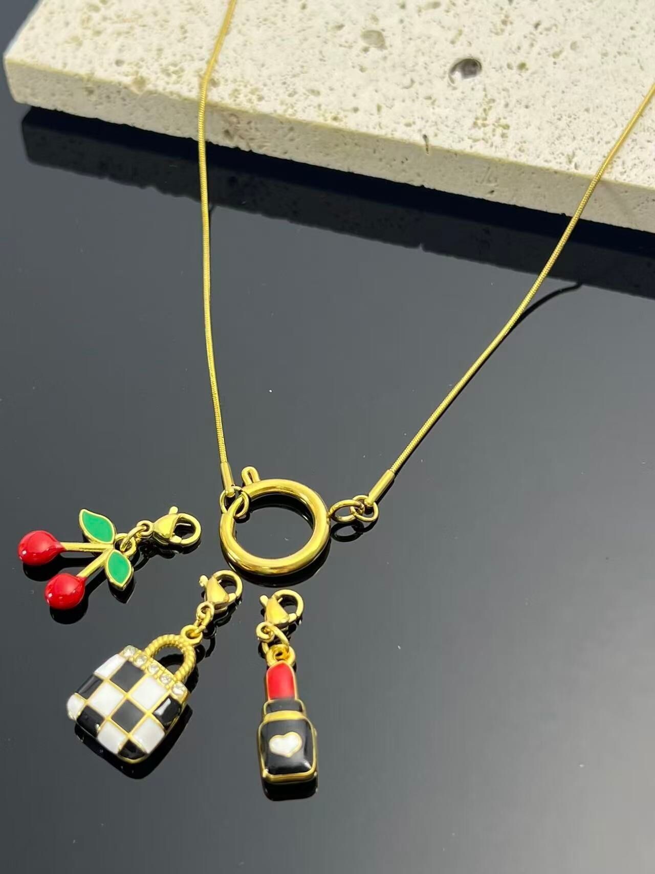 Edelstahlkette mit Karabiner, personalisierbar