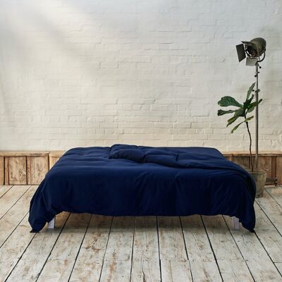 Navy Duvet Cover - King | 225 x 220cm - Soft & Snug Washed Cotton