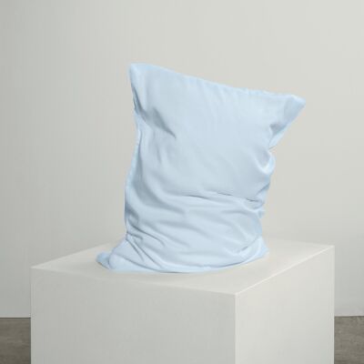 Ice Blue Pillowcase Pair - 2 x King (50 x 90 cm) - Soft & Snug Washed Cotton