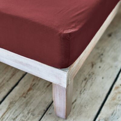 Burgundy Fitted Sheet - UK Double | 135 x 190 cm