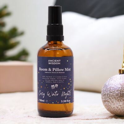 3x Spray de Fragancia para el hogar y almohadas 100 ml - Acogedoras Noches de Invierno