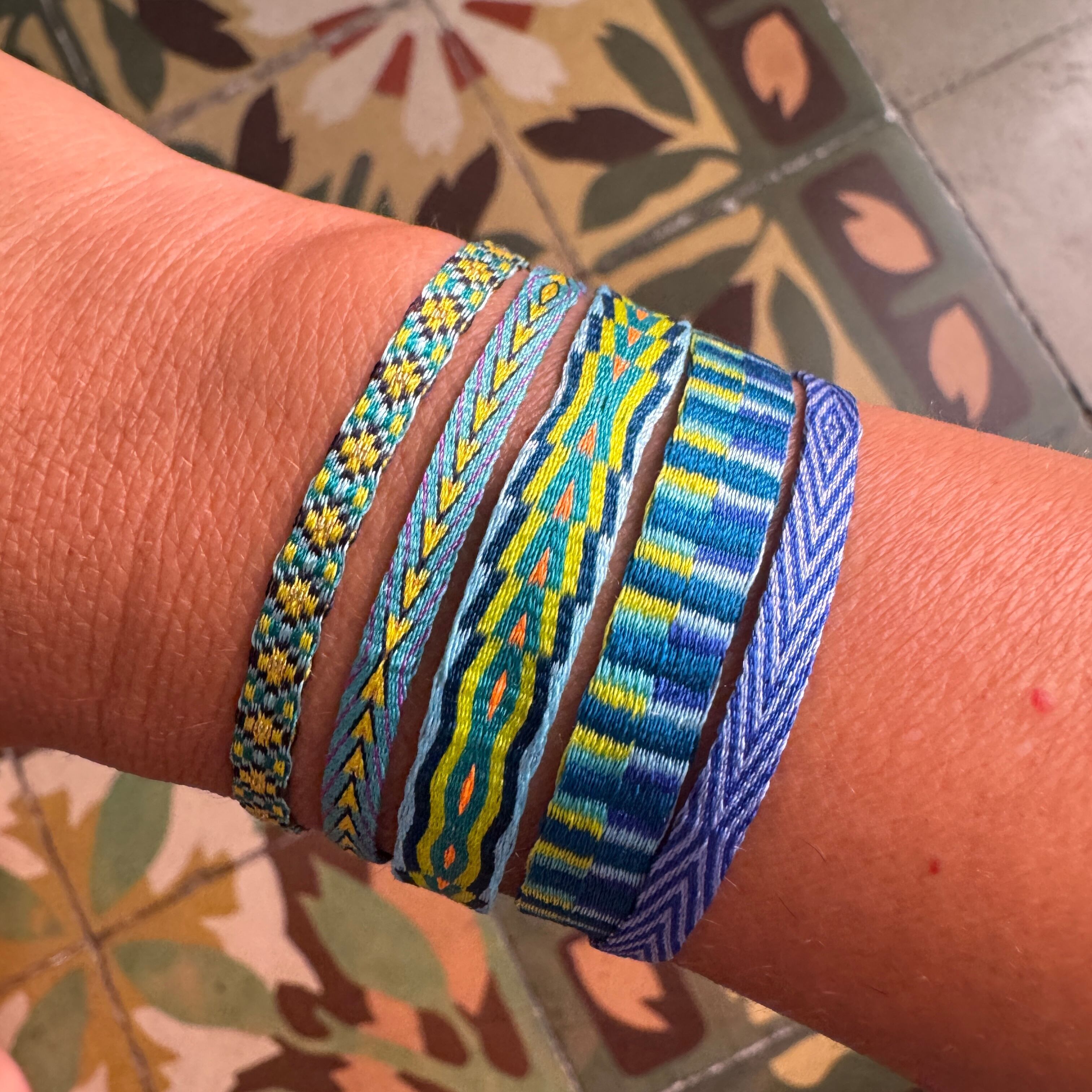 Pulseras de seda coloridas PEREIRA DOUBLE