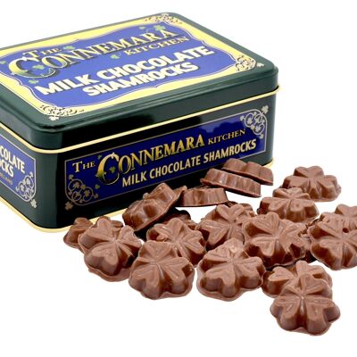 Tin of shamrock shaped chocolates