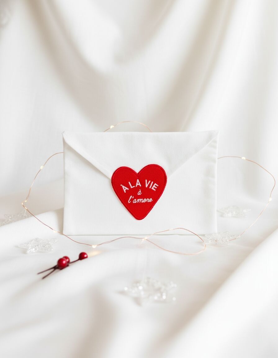 Bolsa de algodón con parche de corazón