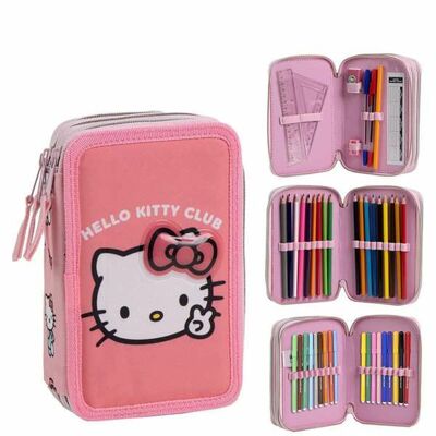 Trousse Hello Kitty rose 12,5 x 6,5 x 19,5 cm