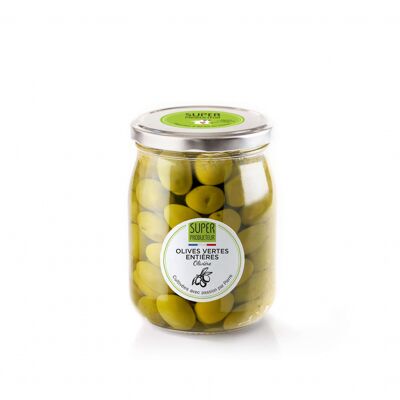 Olives Vertes Entières Olivière - 540g / PROMO