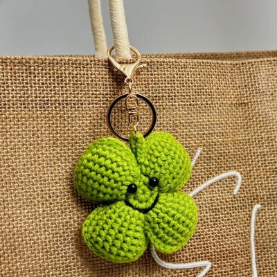 Grigri accessoires de sac et porte-clé en crochet Trèfle PC028HZ