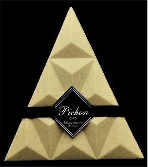Triangle chocolat Blanc Caviar de Vanille (emballage noir)