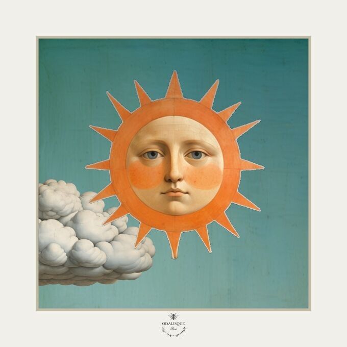 El sol - ilustración 18x18 cm