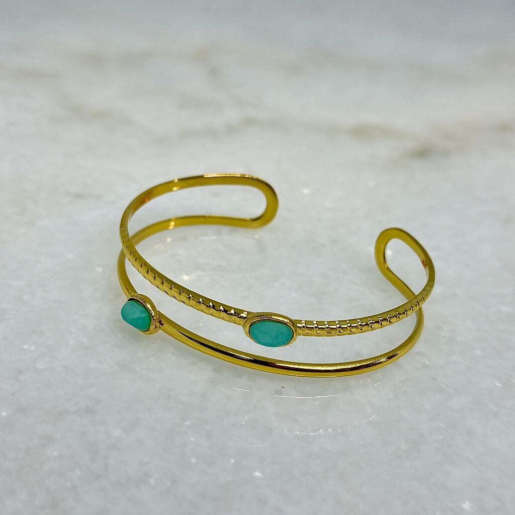 Bracciale con doppia pietra