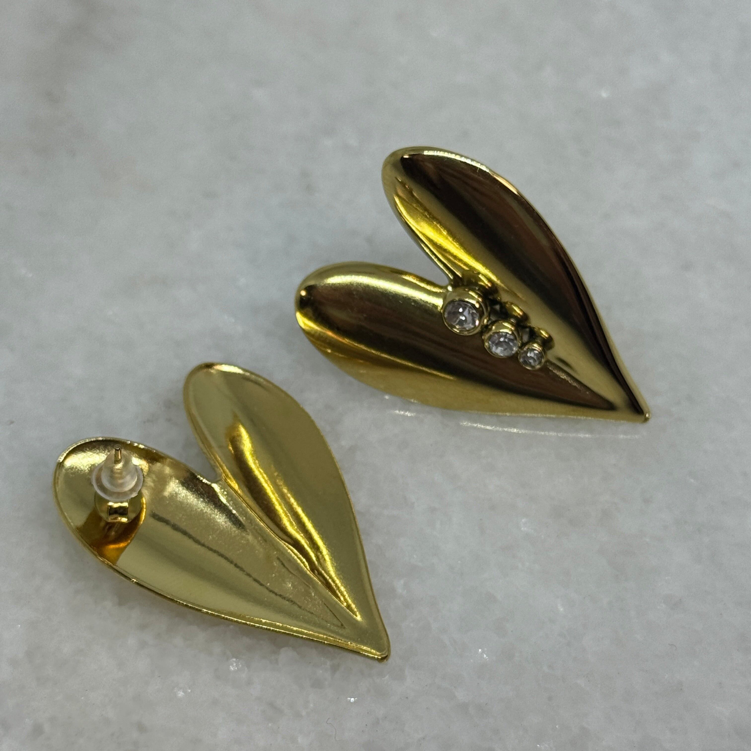 Orecchini a cuore glamour