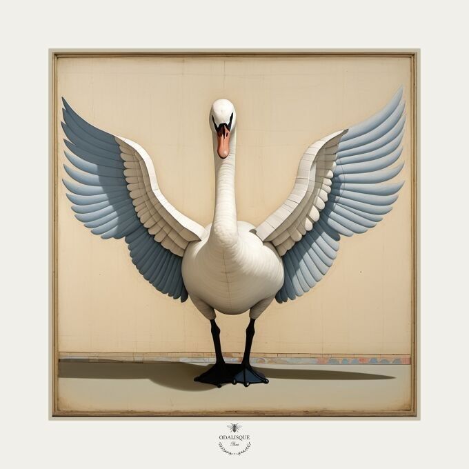 El cisne - ilustración 18x18 cm