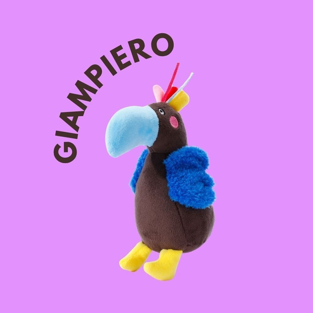 Peluche de loro Giampiero para perros de Jampy