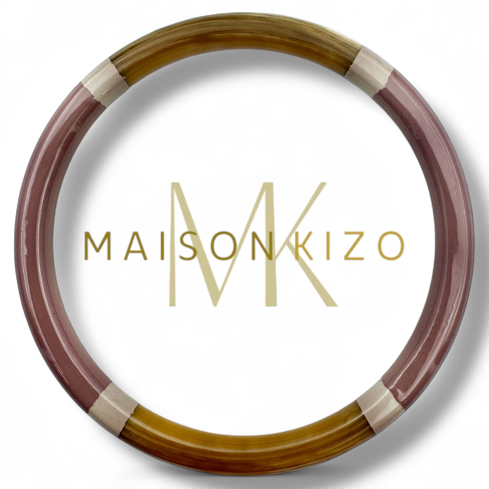 Lackierter Hornarmreif - Breite 6 mm - Pudermauve C52