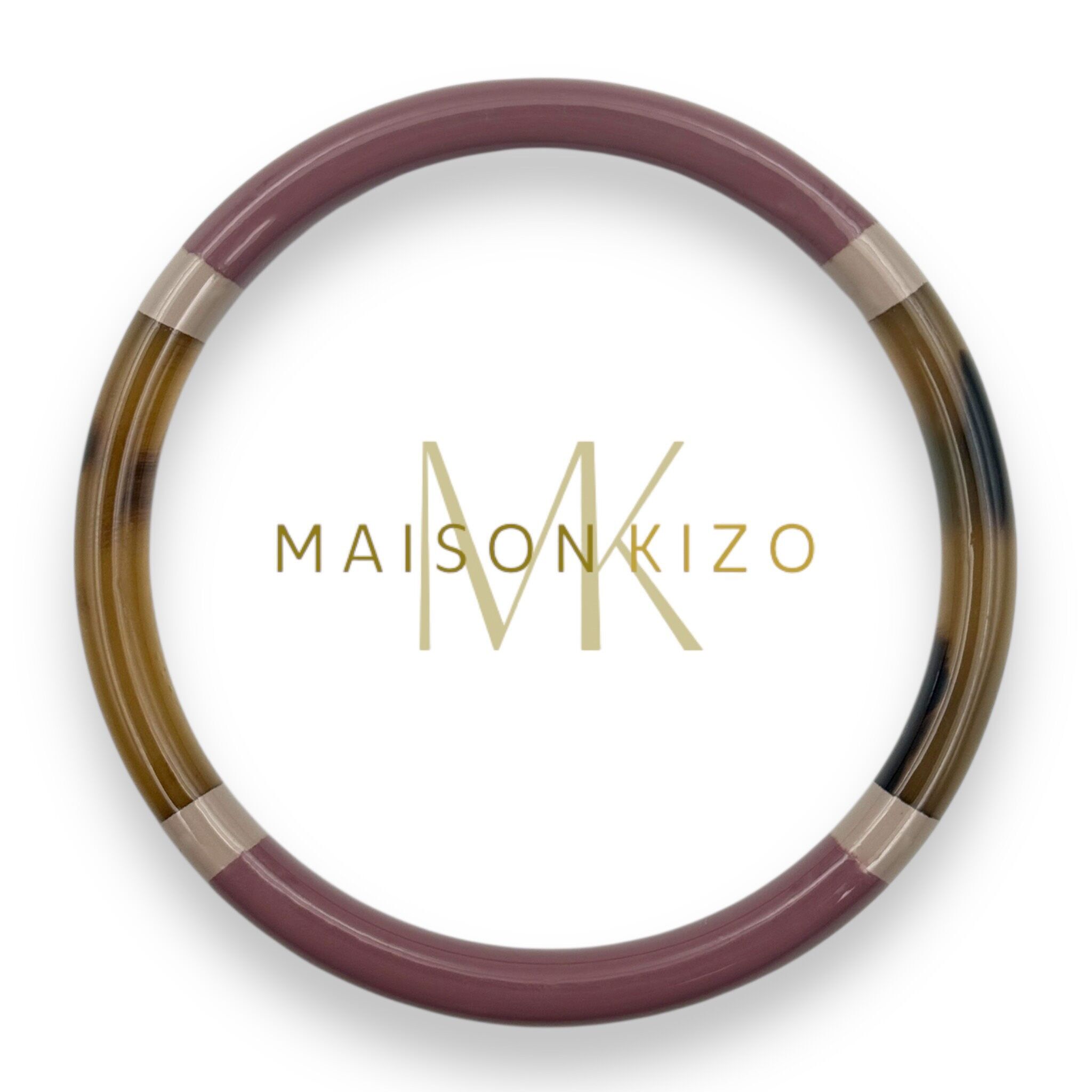 Lackierter Hornarmreif - Breite 6 mm - Pudermauve C52