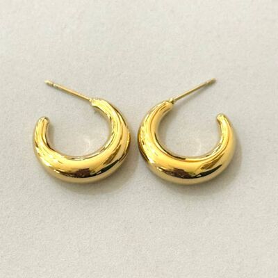 To The Moon Hoop Earrings