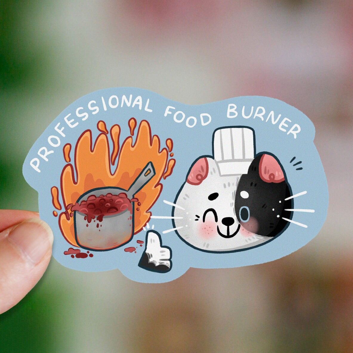 Bruciatore di cibo professionale | Gatto, Cane, Grumbee e Ghosty | Adesivi individuali