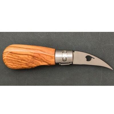 Coltello per aglio e castagne – Thiers, lama in acciaio inossidabile e manico in legno d'ulivo 10 cm