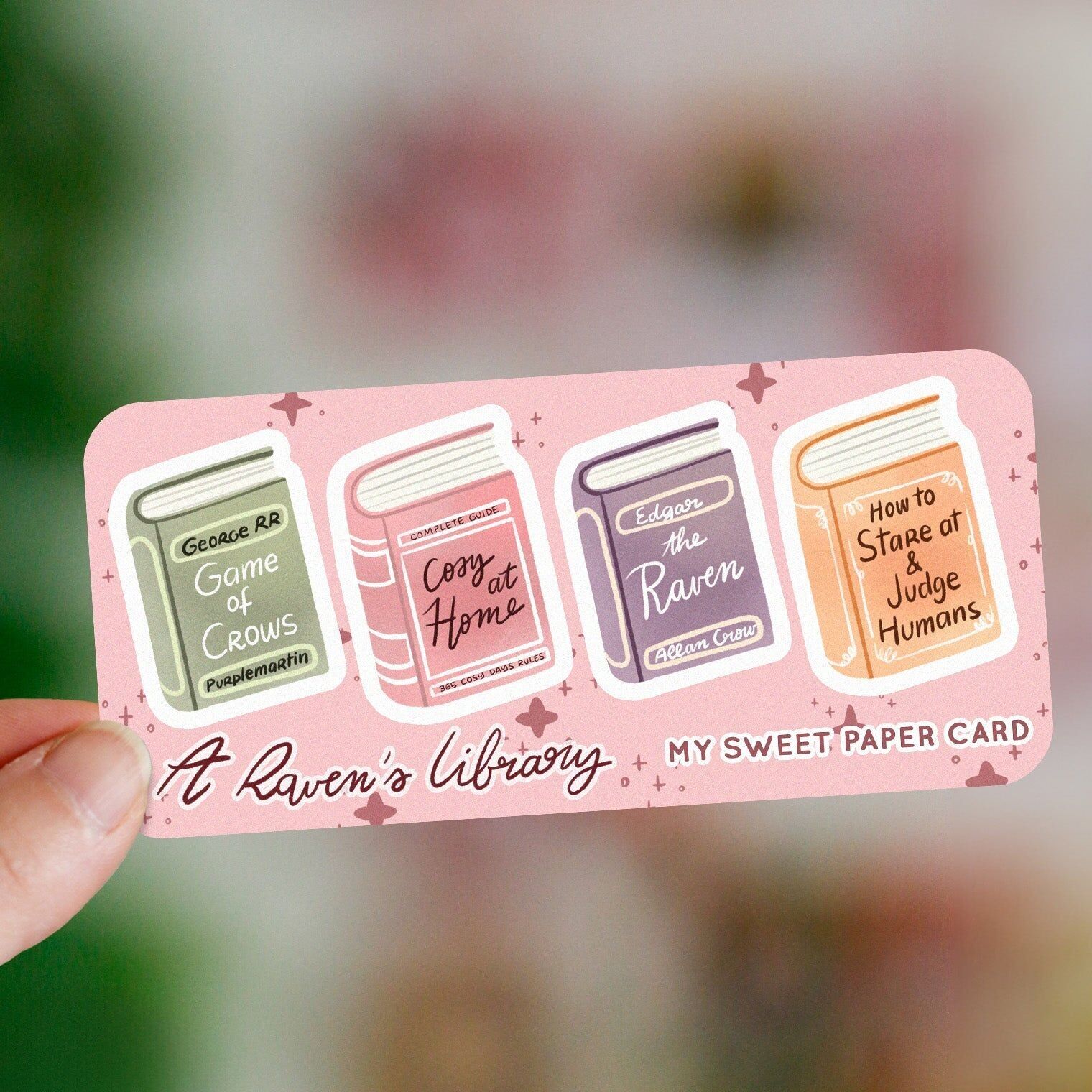 Foglio di adesivi piccoli della biblioteca di un corvo - Adesivi per l'agenda autunnale