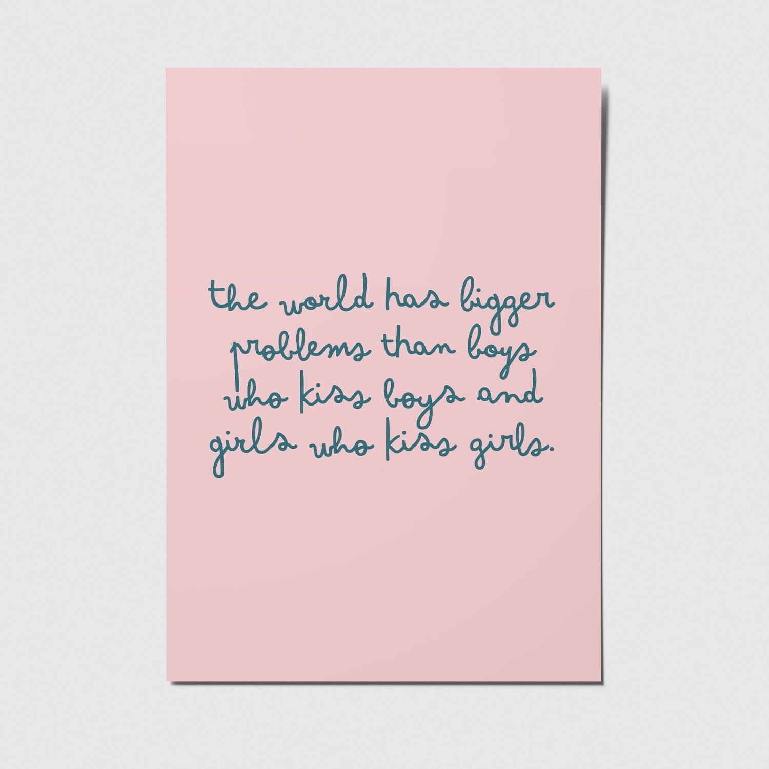 the world has bigger problems - A6 Postkarte