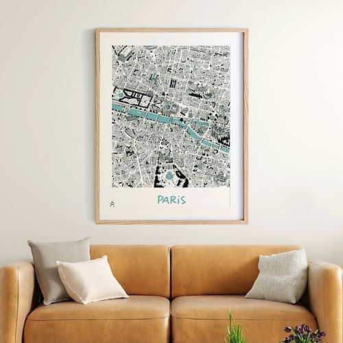 Mappa del centro di Parigi (set di 50)