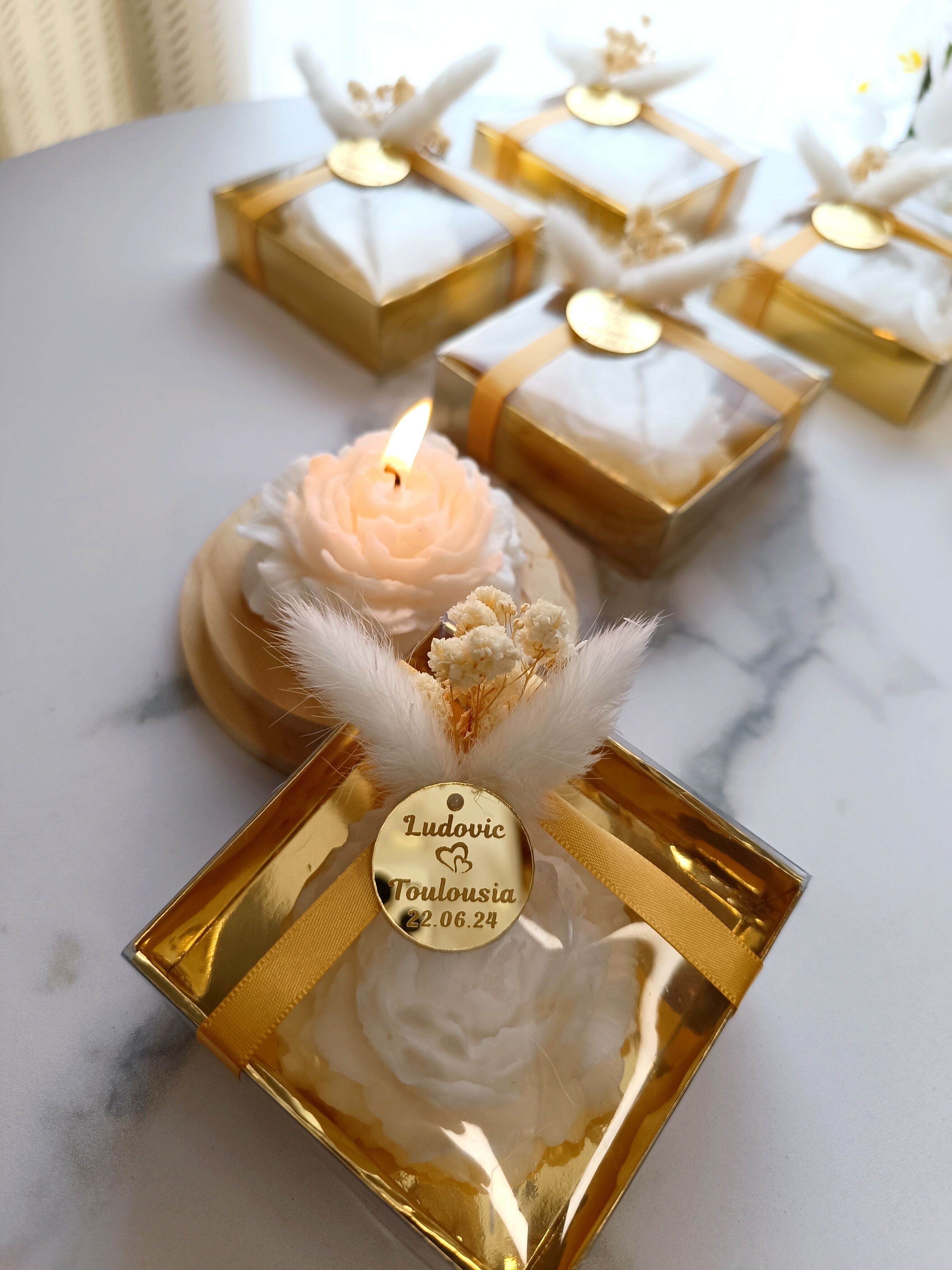 Candela nuziale personalizzata - Regalo di nozze unico