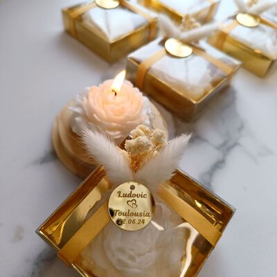 Bougie Personnalisée pour Mariage - Cadeau de Mariage Unique