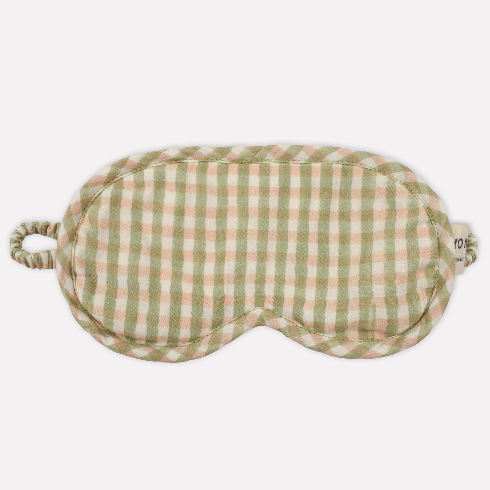Augenmaske aus Bio-Baumwolle | Gingham | Pistazie
