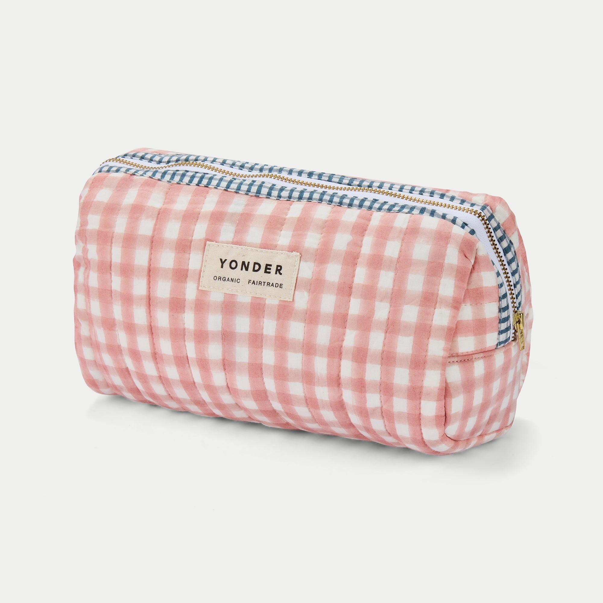 Gestepptes Fass-Etui | Gingham | Zahnseide