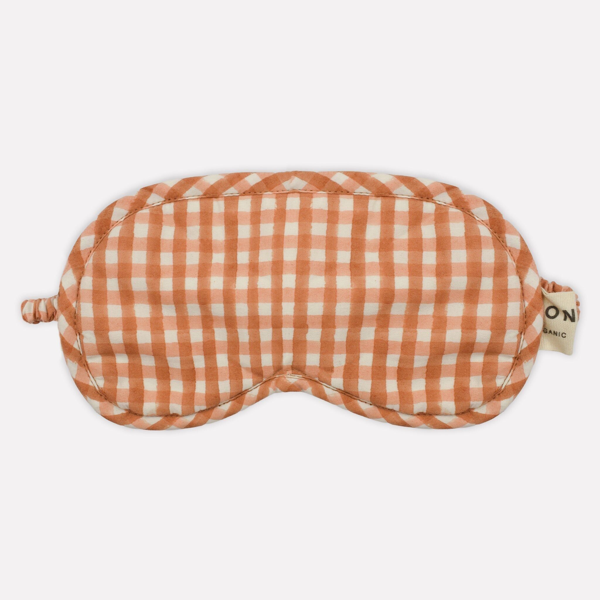 Augenmaske aus Bio-Baumwolle | Gingham | Fudge