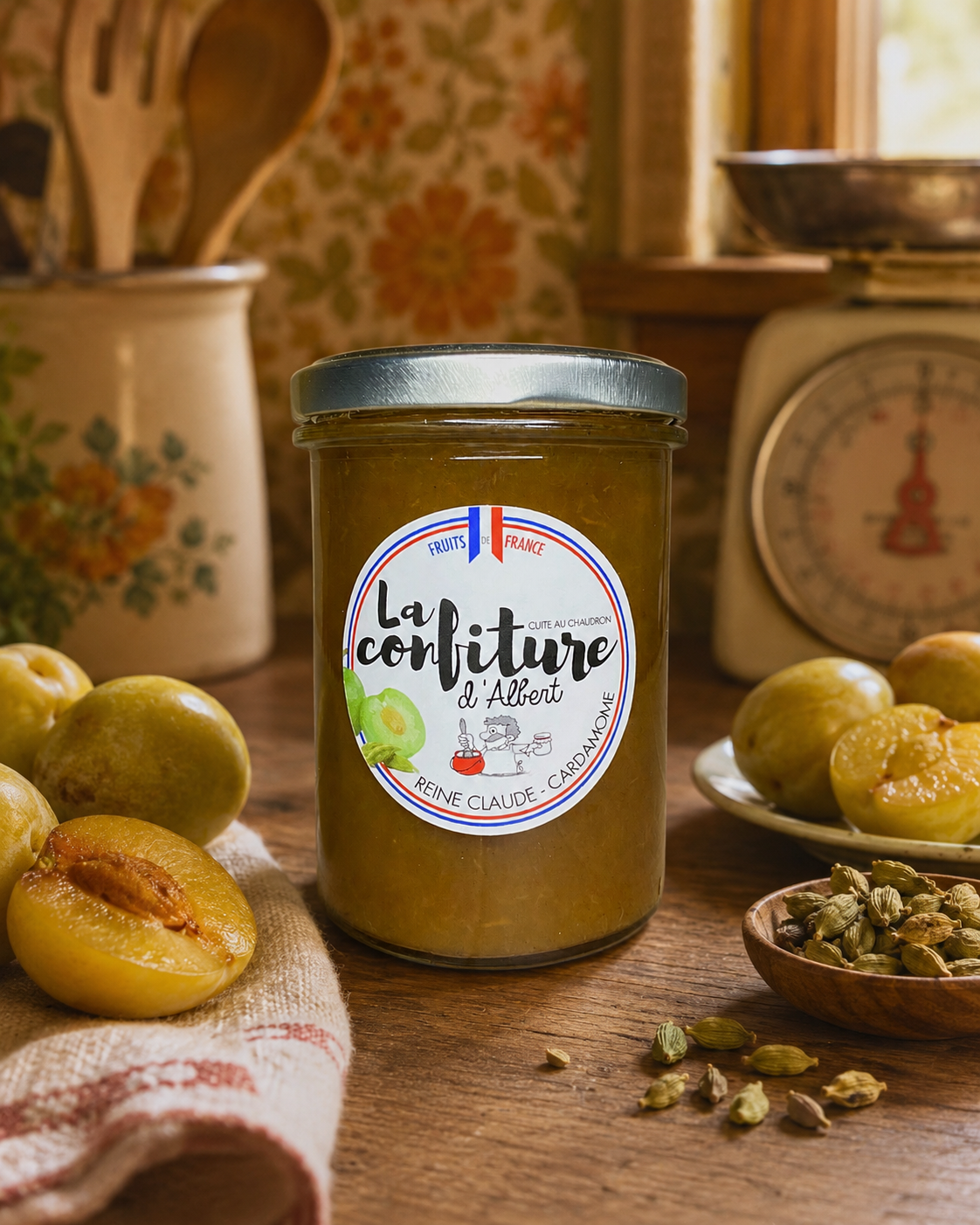 Mermelada de cardamomo orgánico Reine Claude