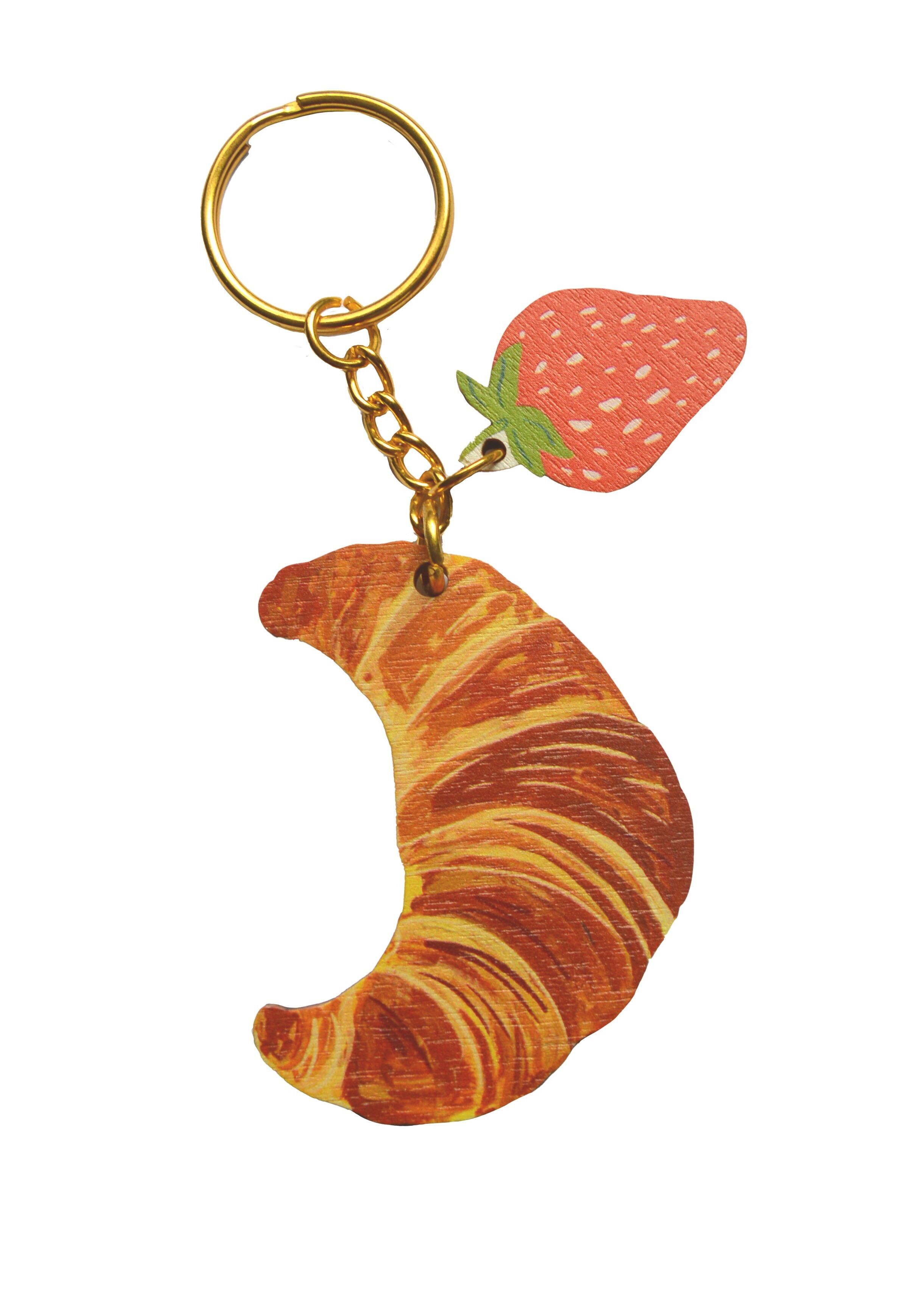 Croissant-Anhänger-Schlüsselanhänger