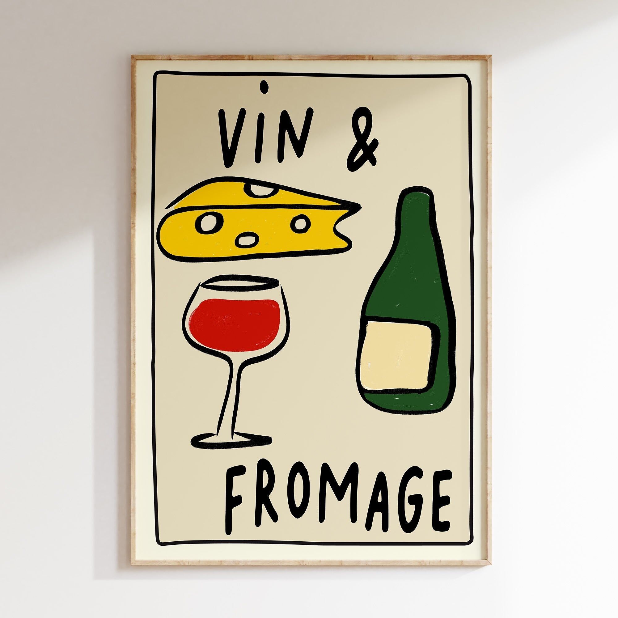 Wein & Käse Poster